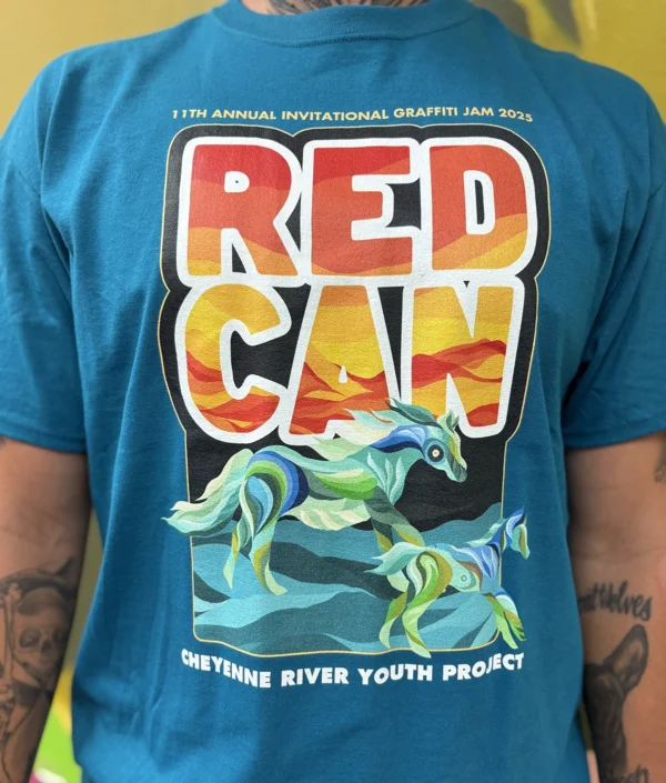 Cropped image of person wearing RedCan 2025 tshirt
