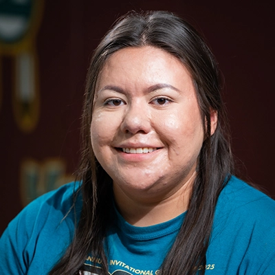 Young Native woman smiling.