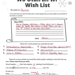 Toy drive wish list 23 for 6 month old female