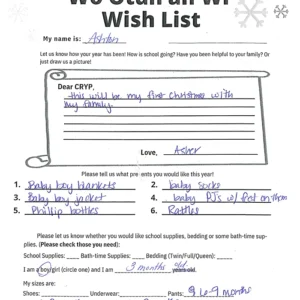 Toy drive wish list 2 for 3 month old male