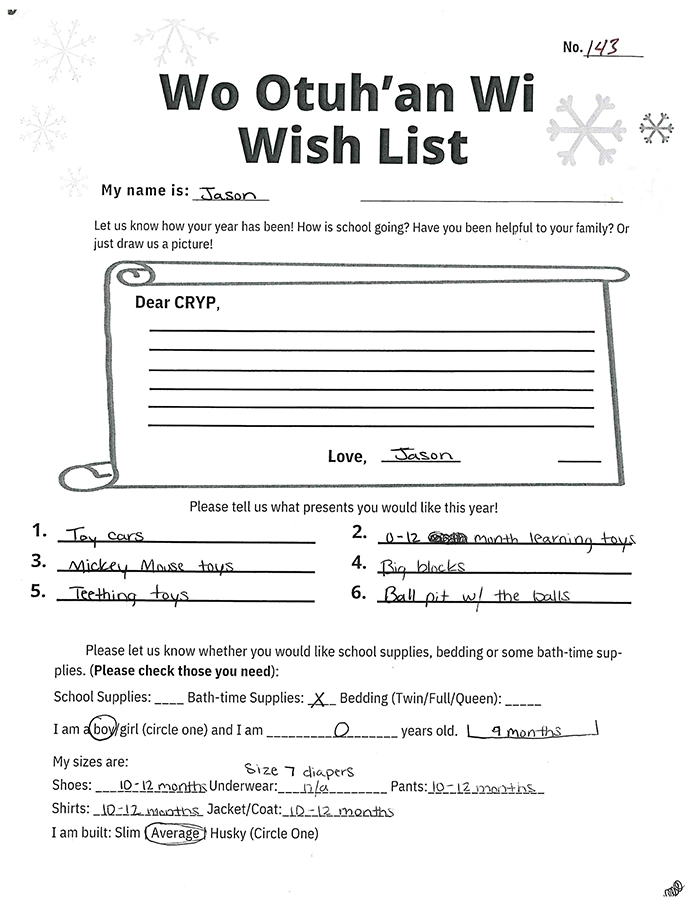 Toy drive wish list 143 for 9 month old male