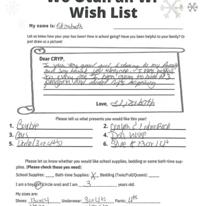 Toy drive wish list 93 for 3 year old female