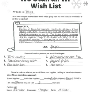 Toy drive wish list 34 for 3 year old female