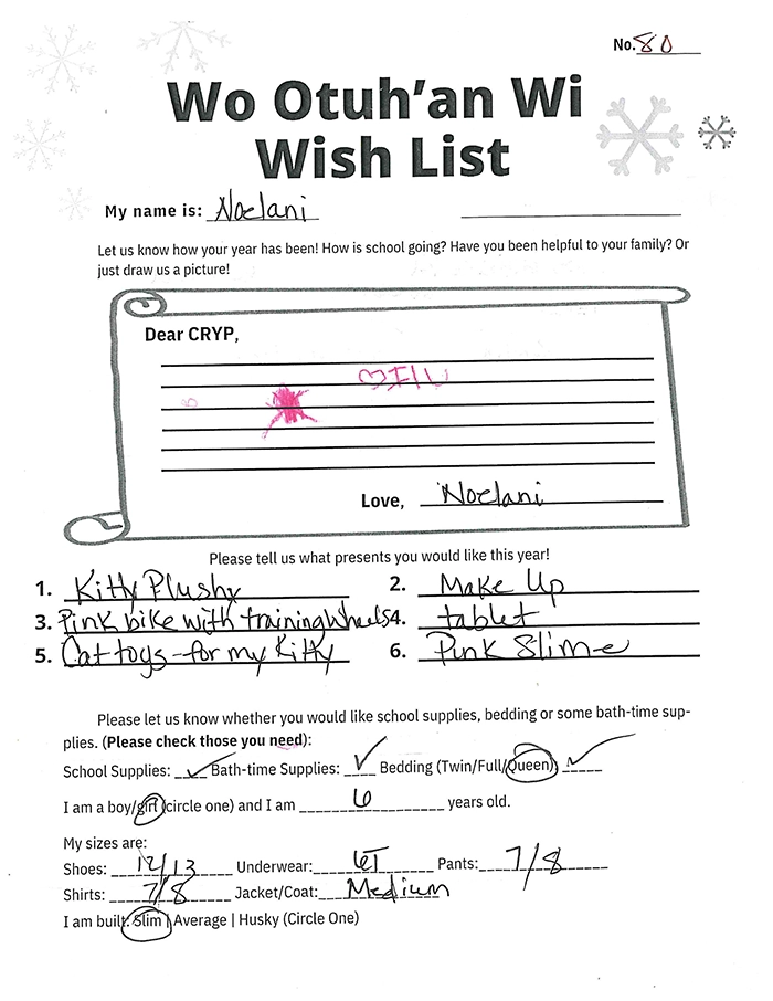 Toy drive wish list 80 for 6 year old female