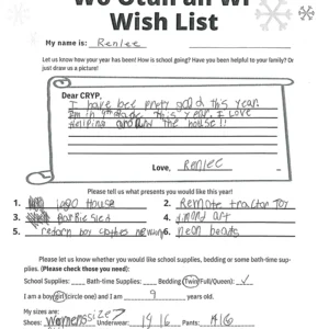 Toy drive wish list 16 for 9 year old female