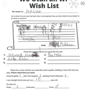 Toy drive wish list 40 for 10 year old female
