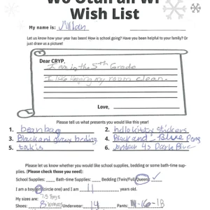 Toy drive wish list 78 for 11 year old female