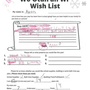 Toy drive wish list 37 for 14 year old male