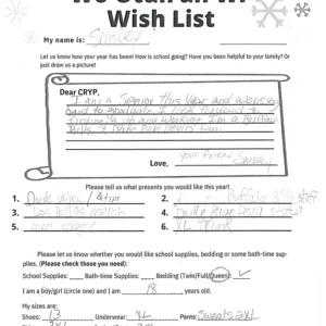 Toy drive wish list 797 for 18 year old male
