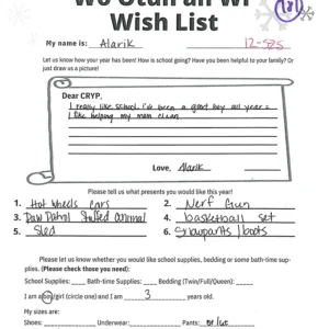 Toy drive wish list 181 for 3 year old male