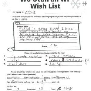 Toy drive wish list 757 for 9 year old male